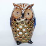 (ECH0043) Glazed Owl Candleholder